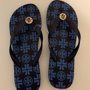 Thin printed Tory Burch Flip Flops